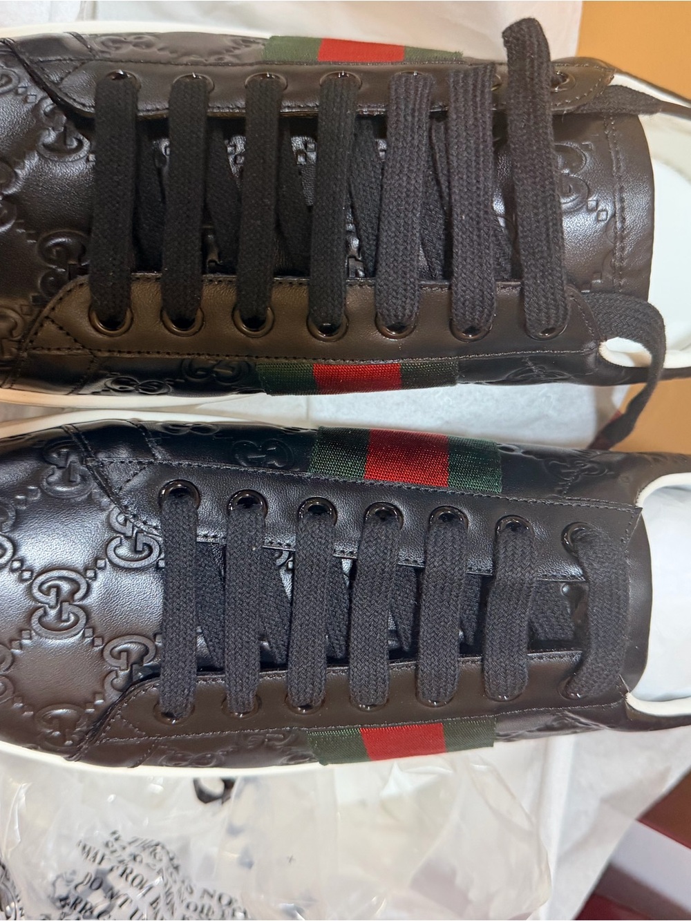 Gucci Men’s Black & Red Betis Glamour Sneakers